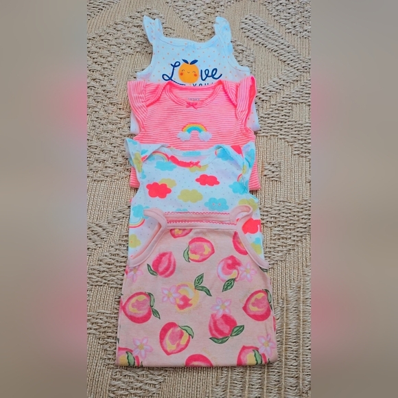 Carter's White and Neon Baby Onesie - Picture 1 of 11